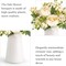 Small Artificial Flowers in Ceramic Vase Centerpieces Table Decor, Silk Flower Arrangements for Home Decor Indoor Fake Flower Bouquet